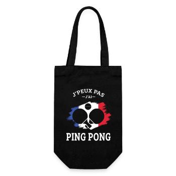 J'Peux pas j'ai Ping Pong tennis de table Pongiste - Sac à bouteille - noir - Devant