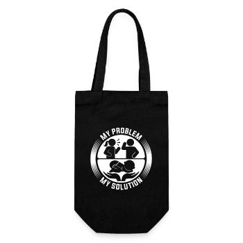 Doula Mon Problème Mon Pictogramme Papa Maman Aide à la naissance - Sac à bouteille - noir - Devant