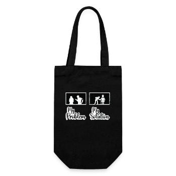 Soignant Mon problème Ma solution Pictogramme Maman Papa - Sac à bouteille - noir - Devant