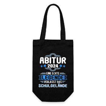 Abitur Junge Mädchen Abi Abitur 2024 - Geschenkbeutel für Flaschen - Schwarz - Vorne