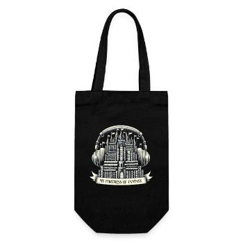 Gift for book lovers with - Gift Bag for Bottles - black - Front