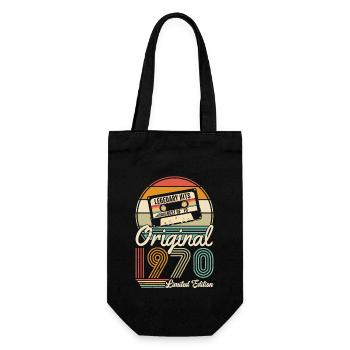 Vintage 1970 - Born Legends - Geschenkbeutel für Flaschen - Schwarz - Vorne