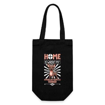 Home - American Hairless Terrier - Gift Bag for Bottles - black - Front