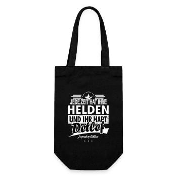 Jede Zeit hat Ihre Helden Ihr habt Detlef - Geschenkbeutel für Flaschen - Schwarz - Vorne