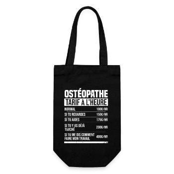 Osteopath Stundensatz Geschenkidee Humor - Geschenkbeutel für Flaschen - Schwarz - Vorne