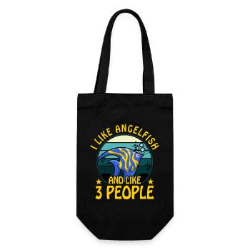 J’aime le poisson-ange et j’aime 3 personnes - Sac à bouteille - noir - Devant