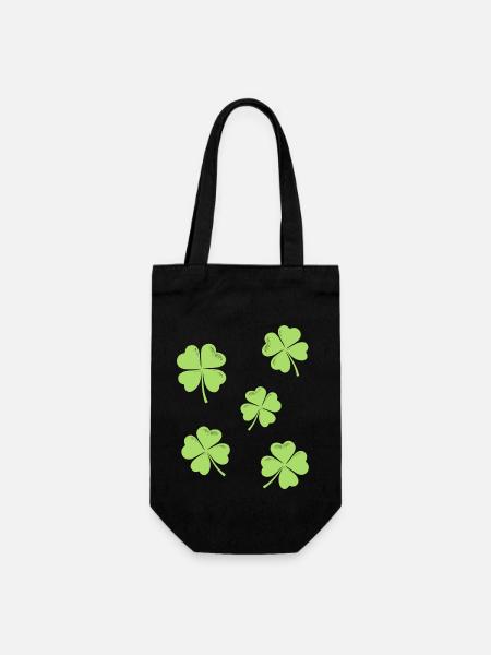 Trèfle à quatre feuilles St Patrick’s Day Luck - Sac à bouteille - noir