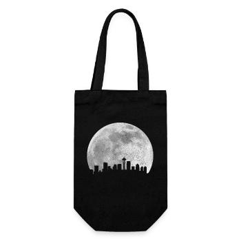 Seattle Washington Souvenir Gift - Gift Bag for Bottles - black - Front