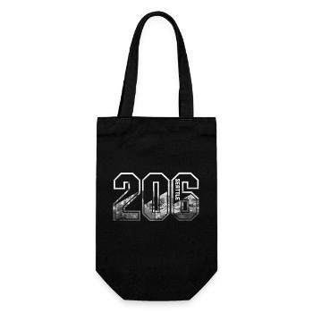 Seattle Washington Souvenir Geschenk - Geschenkbeutel für Flaschen - Schwarz - Vorne