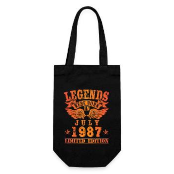 Legends were born in Juli 1987 Geburtstag - Geschenkbeutel für Flaschen - Schwarz - Vorne