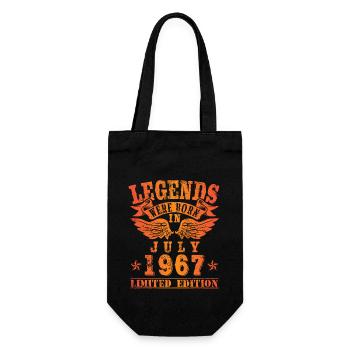 Legends were born in Juli 1967 Geburtstag - Geschenkbeutel für Flaschen - Schwarz - Vorne