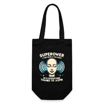 Asmr Whispering Asmr Enthusiast Mindfulness - Geschenkbeutel für Flaschen - Schwarz - Vorne