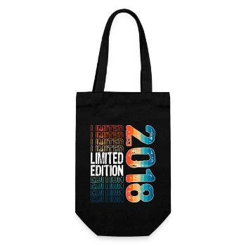 Limited Edition since 2018 Birthday Vintage 2018 - Gift Bag for Bottles - black - Front
