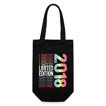 Limited Edition since 2018 Birthday Vintage 2018 - Gift Bag for Bottles - black - Front