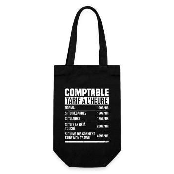 Buchhalter Stundensatz Humor Geschenkidee - Geschenkbeutel für Flaschen - Schwarz - Vorne