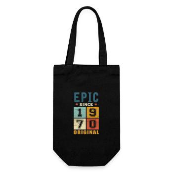 1970 Birthday Epic since - Gift Bag for Bottles - black - Front