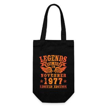 Legends were born in November 1977 Birthday - Gift Bag for Bottles - black - Front