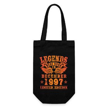 Legends were born in December 1997 Birthday - Gift Bag for Bottles - black - Front