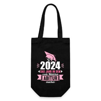 Abitur Young Girls Abi Abitur 2024 - Gift Bag for Bottles - black - Front
