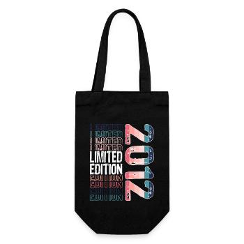 Limited Edition seit 2012 Geburtstag Vintage 2012 - Geschenkbeutel für Flaschen - Schwarz - Vorne