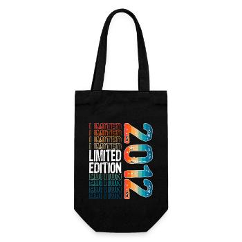 Limited Edition seit 2012 Geburtstag Vintage 2012 - Geschenkbeutel für Flaschen - Schwarz - Vorne