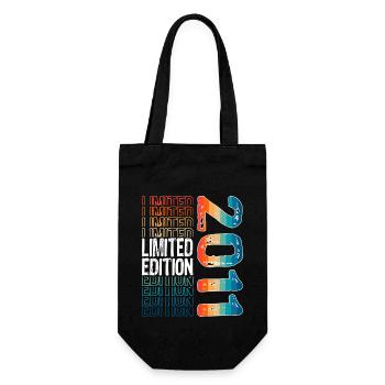 Limited Edition seit 2011 Geburtstag Vintage 2011 - Geschenkbeutel für Flaschen - Schwarz - Vorne
