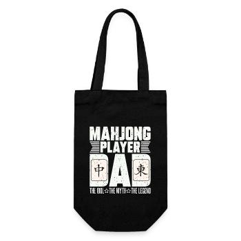 Mahjong Player Dad The Idol The Mahjong Lover - Geschenkbeutel für Flaschen - Schwarz - Vorne