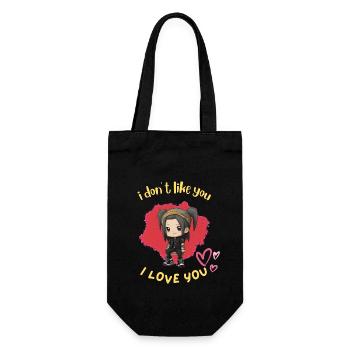 I love you - Gift Bag for Bottles - black - Front