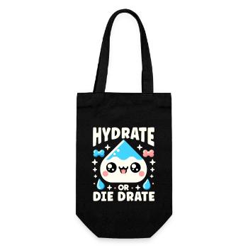 Hydration Drink Water Stay Hydrated Hydration - Geschenkbeutel für Flaschen - Schwarz - Vorne