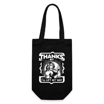 Female Bodybuilding Powerlifting Weightlifting Fit - Geschenkbeutel für Flaschen - Schwarz - Vorne