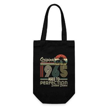 1965 Vintage Legend - Retro Birthday Gift Idea - Geschenkbeutel für Flaschen - Schwarz - Vorne