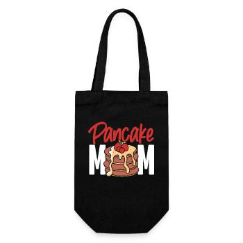 Pancake Lover Kids Pancake Mom - Geschenkbeutel für Flaschen - Schwarz - Vorne