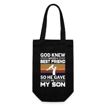 My Best Friend My Son - Geschenkbeutel für Flaschen - Schwarz - Vorne