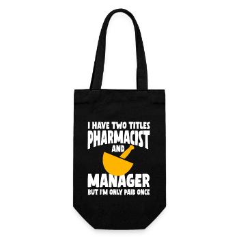 Pharmacists and Managers - Gift Bag for Bottles - black - Front