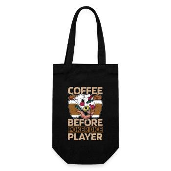Joueur de dés de poker jeu de cartes café amateur de café - Sac à bouteille - noir - Devant