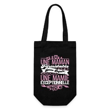VNFEEB24Grand-Mère Cadeau- Une Mamie Exceptionnell - Sac à bouteille - noir - Devant