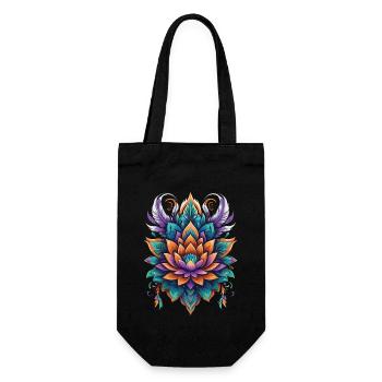 Fleur de vie Lotus spiritualité Design - Sac à bouteille - noir - Devant