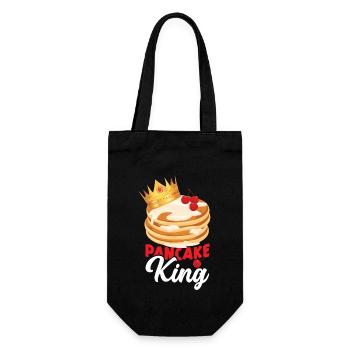 Pancake Lover Kids King Pancake - Geschenkbeutel für Flaschen - Schwarz - Vorne