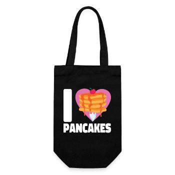 Pancake Lover Kids Heart I Love - Gift Bag for Bottles - black - Front