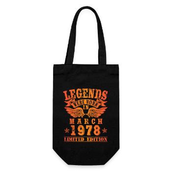 Legends sont nés en Mars 1978 Anniversaire - Sac à bouteille - noir - Devant