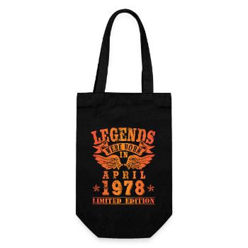 Legends sont nés en Avril 1978 Anniversaire - Sac à bouteille - noir - Devant