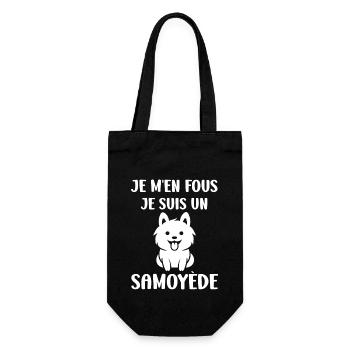 Humour Chien Samoyède - Sac à bouteille - noir - Devant