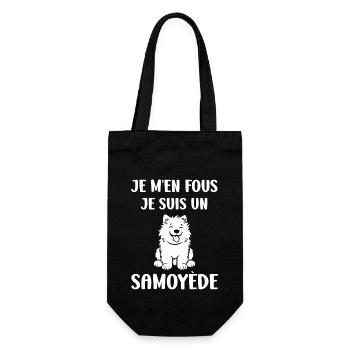 Humour Chien Samoyède - Sac à bouteille - noir - Devant