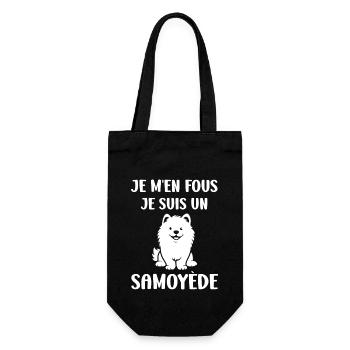 Humour Chien Samoyède - Sac à bouteille - noir - Devant