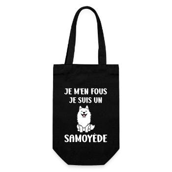 Humour Chien Samoyède - Sac à bouteille - noir - Devant