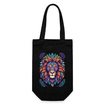 Lion Mandala Animal Yoga Méditation - Sac à bouteille - noir - Devant