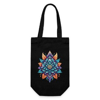 Lotus spirituel fleur de vie esthétique magique - Sac à bouteille - noir - Devant