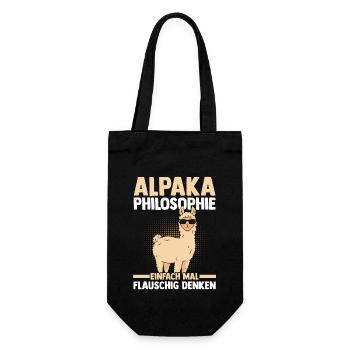 Alpaca - Gift Bag for Bottles - black - Front