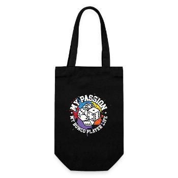 Bunco Player My Passion My Bunco Player Party Game - Gift Bag for Bottles - black - Front