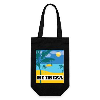 Hi Ibiza, Ibiza Beach - Gift Bag for Bottles - black - Front